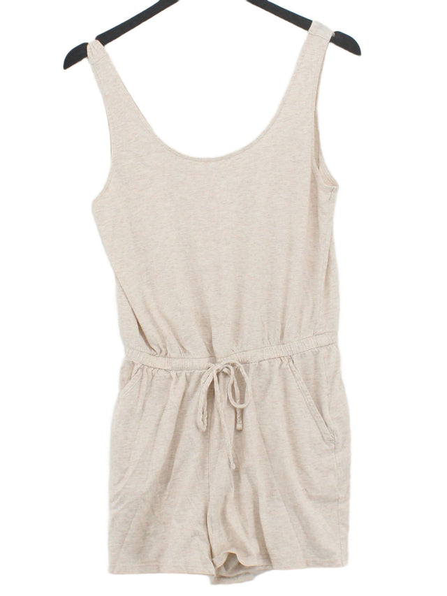 Market And Spruce Women's Playsuit S Cream Cotton with Lyocell Modal