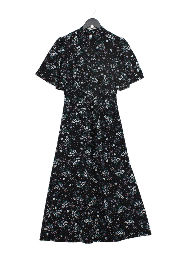 Fashion Union Women's Maxi Dress UK 6 Black 100% Polyester