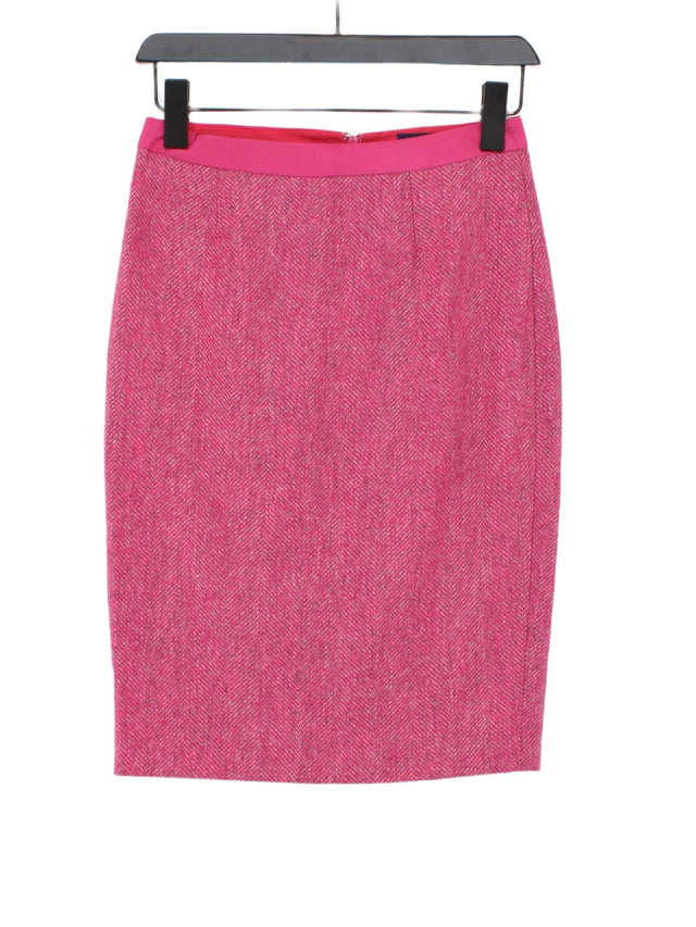 Boden Women's Midi Skirt UK 6 Pink 100% Wool