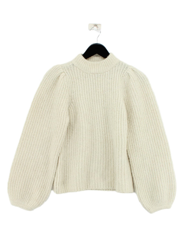 Vero Moda Women's Jumper S Cream Polyester with Acrylic, Elastane