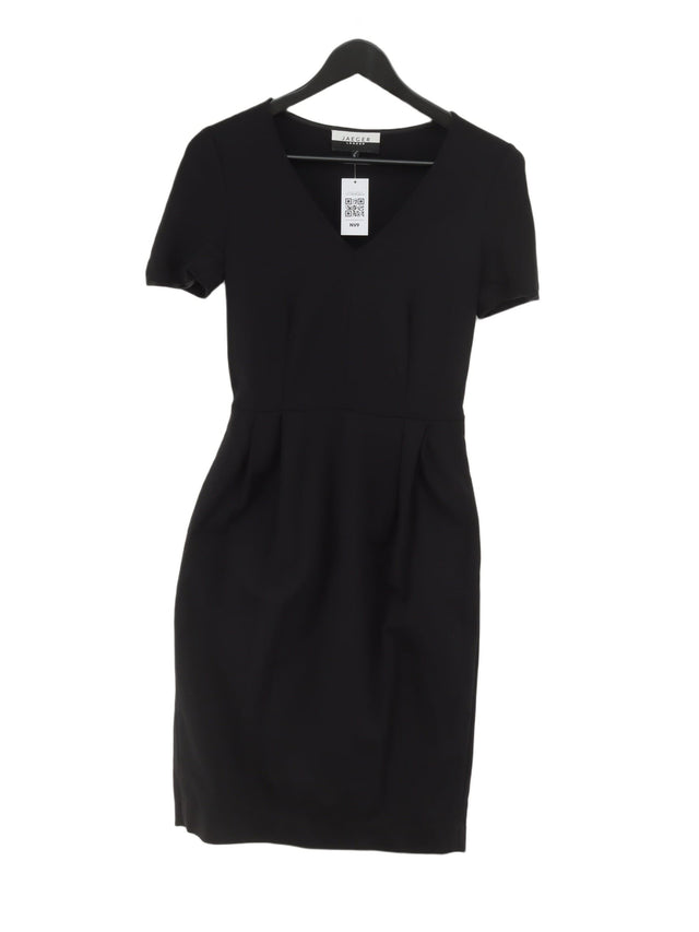 Jaeger Women's Midi Dress UK 8 Black Polyester with Elastane