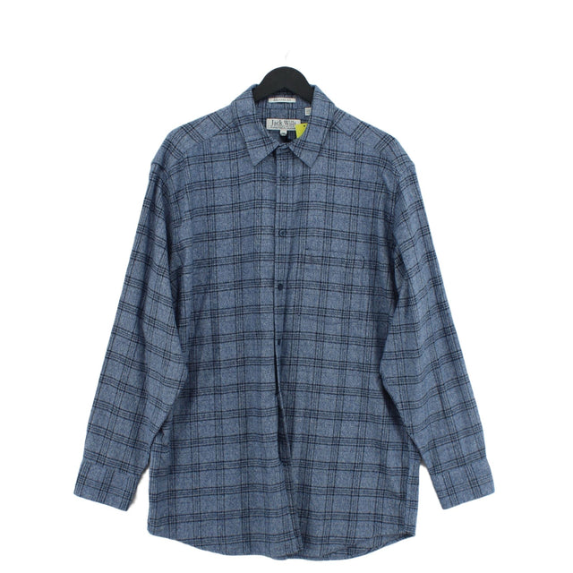 Jack Wills Men's Shirt M Blue 100% Cotton