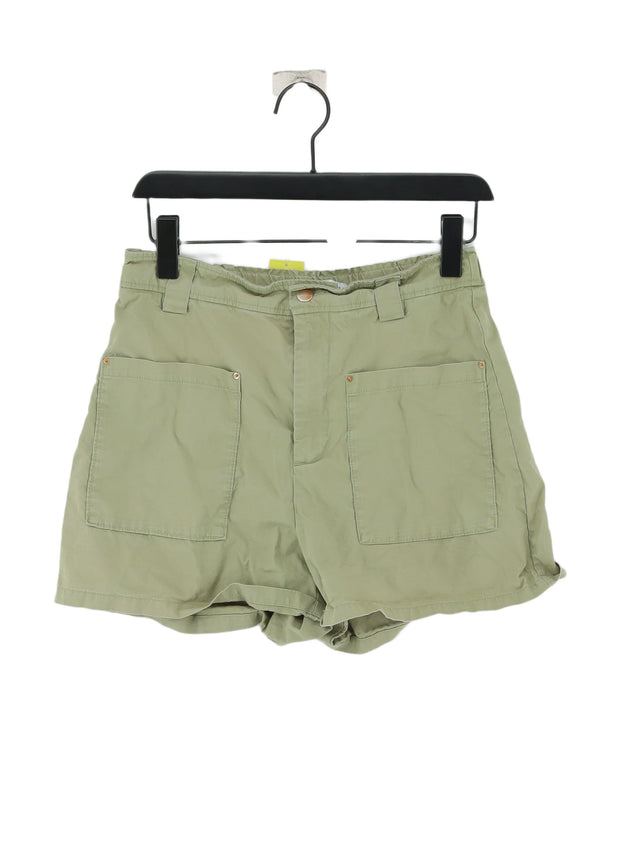 Zara Women's Shorts S Green 100% Cotton