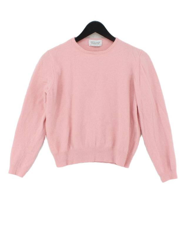 United Colors Of Benetton Women's Jumper M Pink Wool with Other