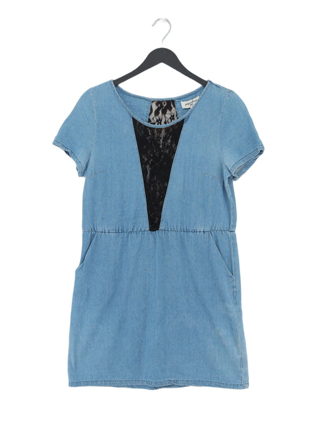 Pepa Loves Women's Mini Dress UK 2 Blue 100% Cotton
