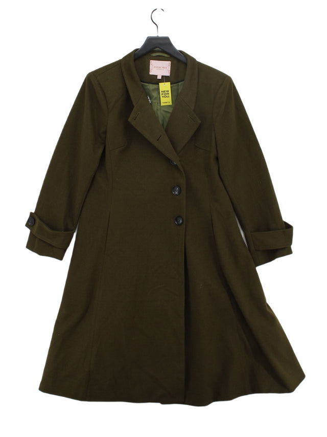 Jolie Moi Women's Coat UK 16 Green Polyester with Viscose