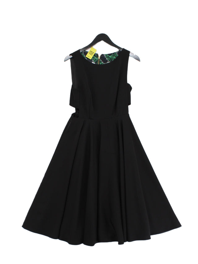 Ted Baker Women's Midi Dress S Black Polyester with Elastane