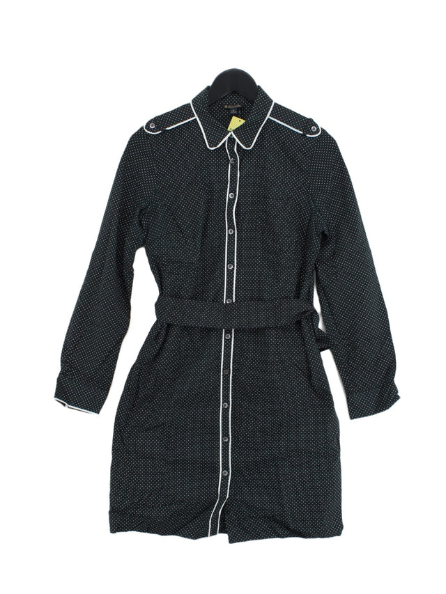 Brooks Brothers Women's Midi Dress UK 8 Black 100% Cotton