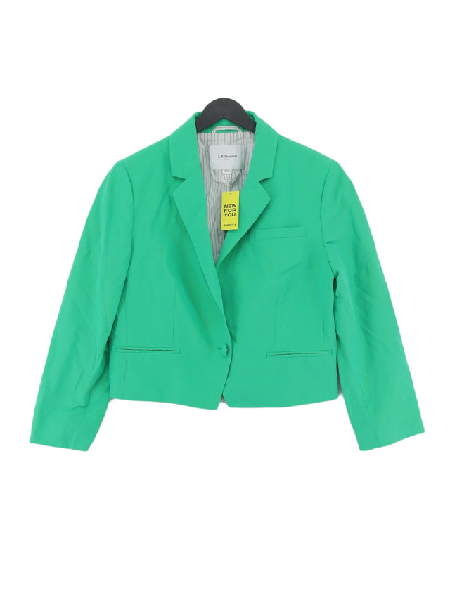 L.K. Bennett Women's Blazer UK 14 Green Linen with Polyester