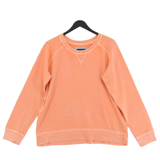 Crew Clothing Women's Jumper UK 16 Orange 100% Cotton