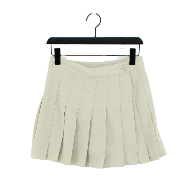 Collusion Women's Midi Skirt UK 10 Cream Polyester with Elastane