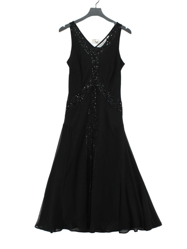 Jacques Vert Women's Maxi Dress UK 14 Black 100% Polyester