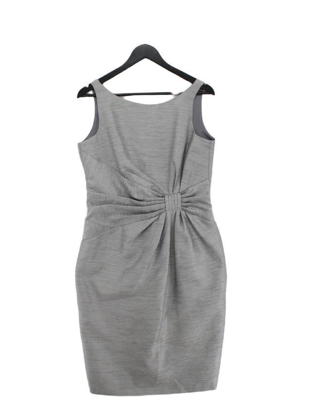 Betty Jackson Women's Midi Dress UK 12 Grey Polyester with Viscose