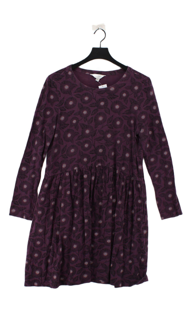 Seasalt Women's Midi Dress UK 12 Purple 100% Cotton