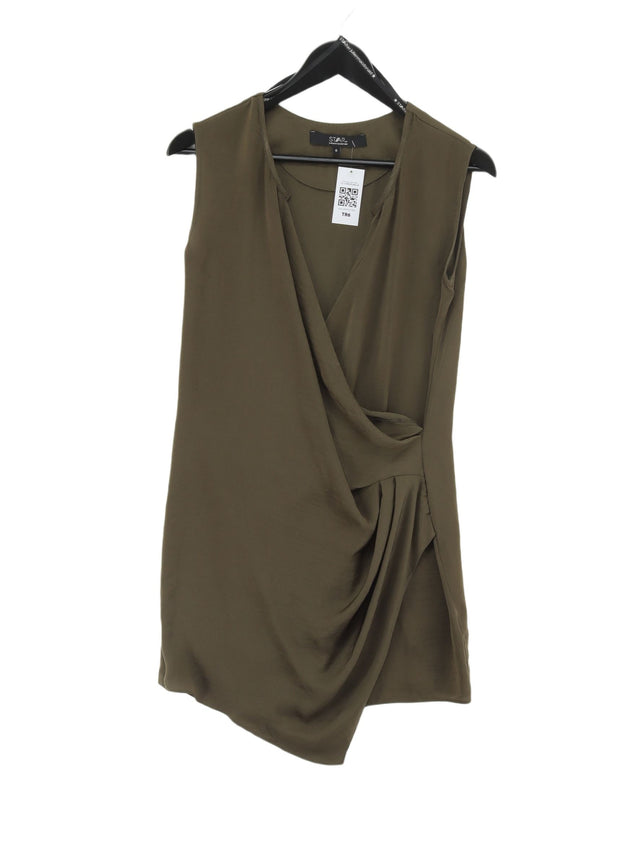 Star By Julien Macdonald Women's Midi Dress UK 8 Green 100% Polyester