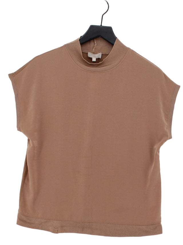 Kley Women's T-Shirt UK 12 Brown Cotton with Elastane, Polyester, Viscose