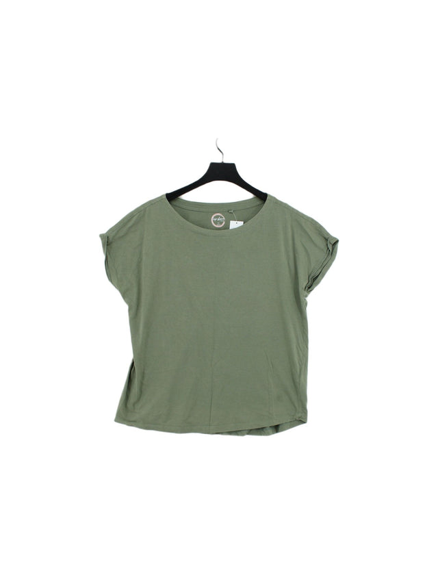 Next Women's T-Shirt UK 14 Green 100% Cotton