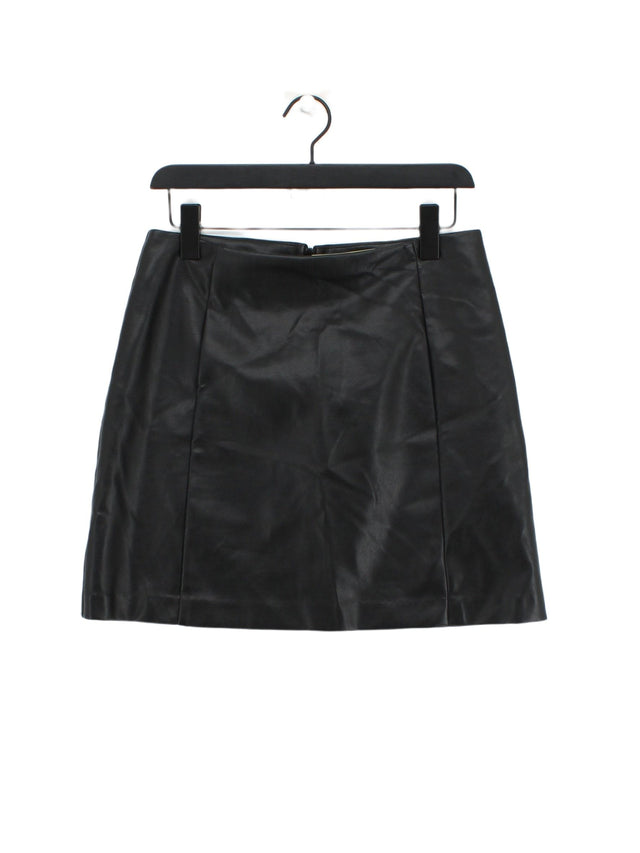 New Look Women's Mini Skirt UK 12 Black Other with Cotton, Polyester, Viscose