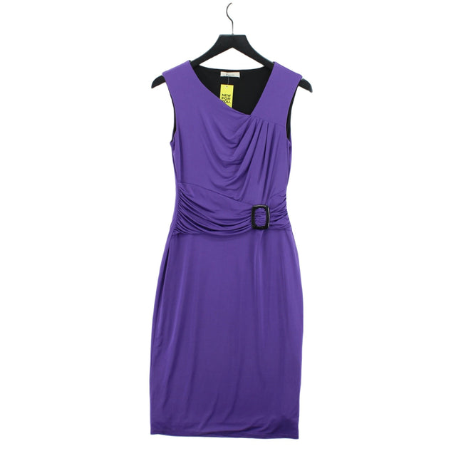 Precis Women's Midi Dress UK 10 Purple Polyester with Elastane