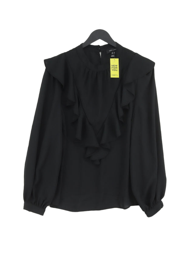 New Look Women's Blouse UK 14 Black 100% Polyester