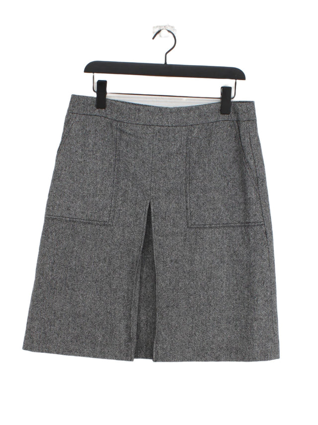 Hobbs Women's Midi Skirt UK 12 Grey