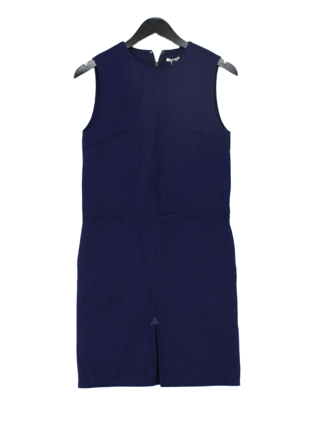 Cacharel Women's Midi Dress UK 6 Blue Wool with Cashmere, Silk