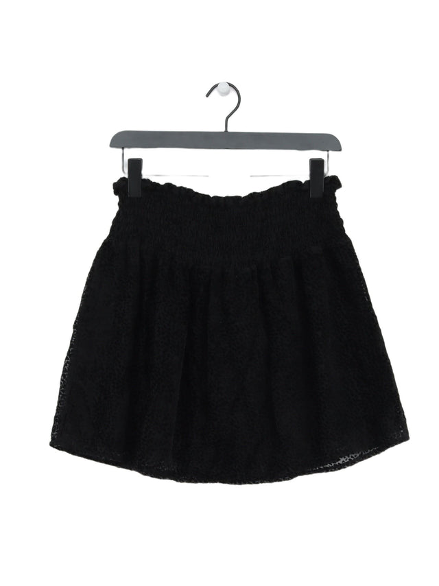 Hush Women's Mini Skirt UK 8 Black Viscose with Nylon