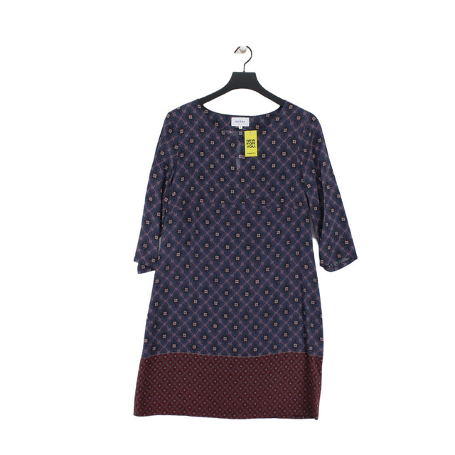 Brora Women's Mini Dress UK 14 Blue 100% Silk