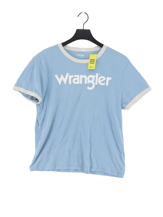 Wrangler Women's T-Shirt L Blue 100% Cotton