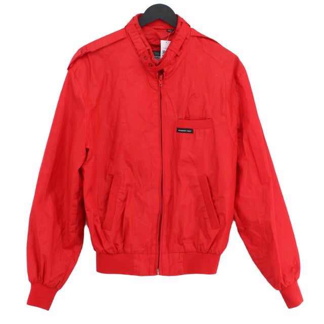 Members Only Women's Jacket UK 10 Red Polyester with Cotton, Nylon