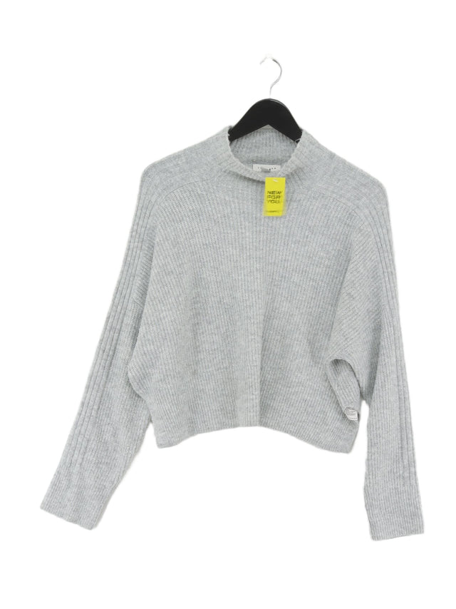 Topshop Women's Jumper M Grey Acrylic with Elastane, Polyester