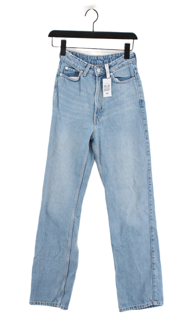 Weekday Women's Jeans W 24 in Blue 100% Cotton