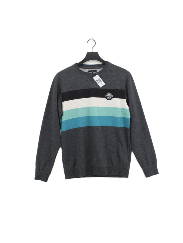 Rip Curl Men's Jumper S Grey Polyester with Cotton