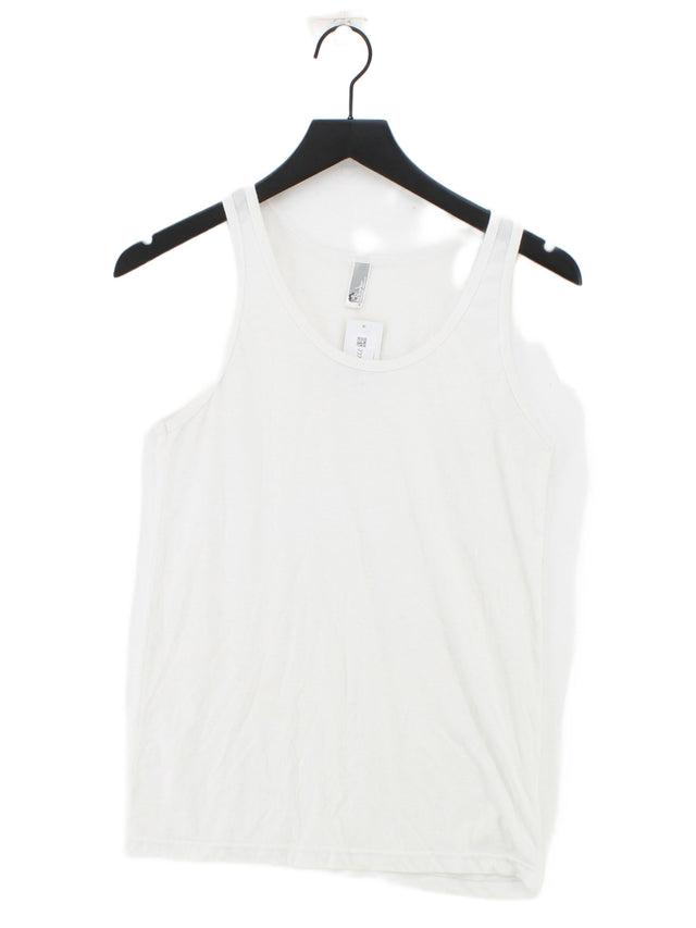 American Apparel Men's T-Shirt S White Cotton with Polyester