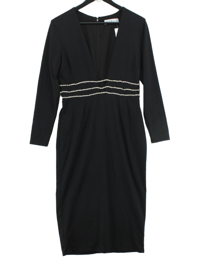 Club London Women's Maxi Dress UK 14 Black Polyamide with Elastane