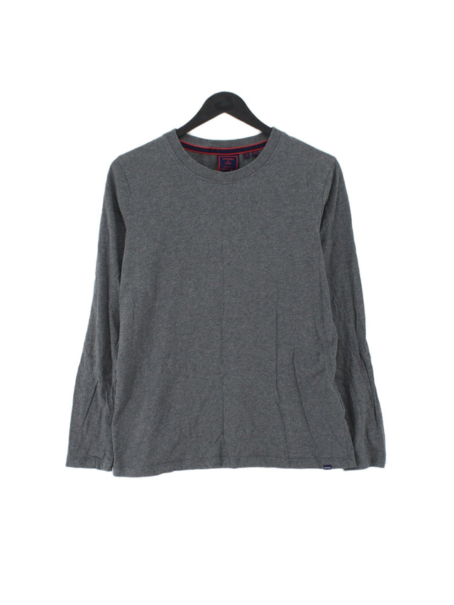 Superdry Women's T-Shirt UK 8 Grey 100% Cotton