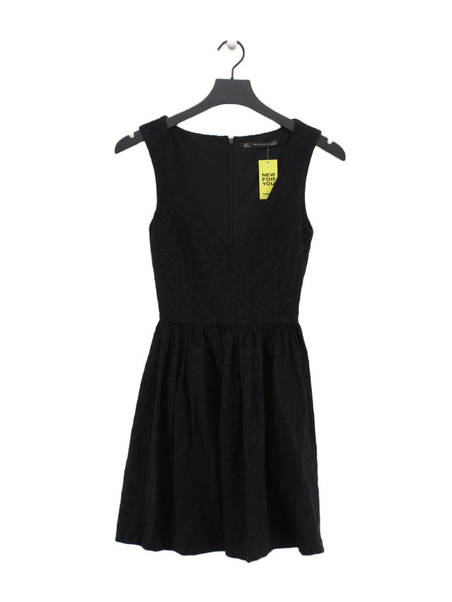 Trafaluc Women's Midi Dress S Black Elastane with Cotton, Polyester