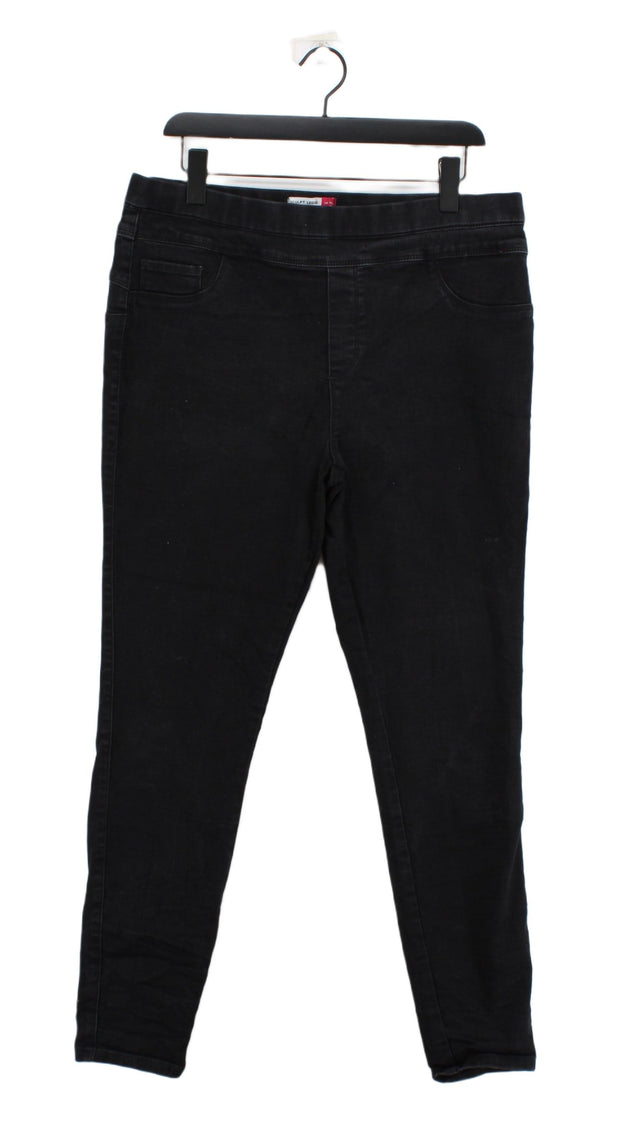 Next Women's Jeans UK 18 Black Cotton with Elastane, Polyester