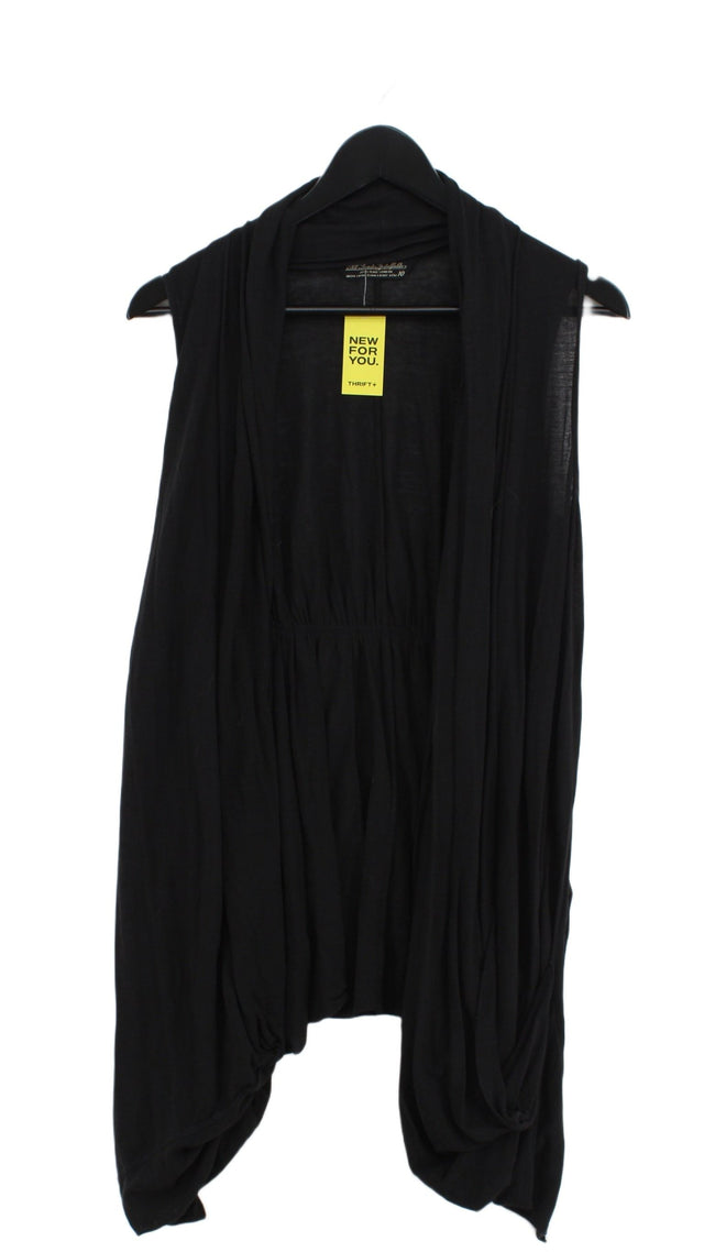 AllSaints Women's Cardigan UK 10 Black 100% Cotton