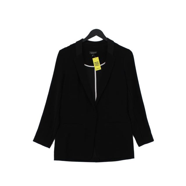 Topshop Women's Blazer UK 6 Black 100% Polyester
