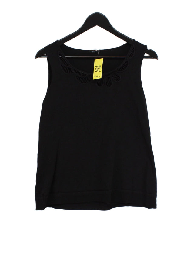 Planet Women's T-Shirt XL Black Viscose with Nylon, Polyamide