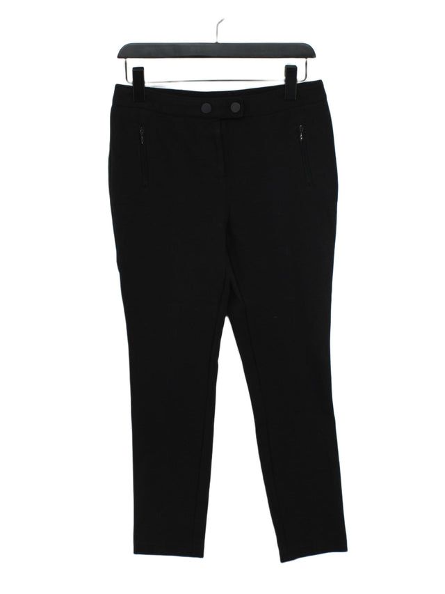 Next Women's Suit Trousers UK 10 Black Viscose with Elastane, Nylon