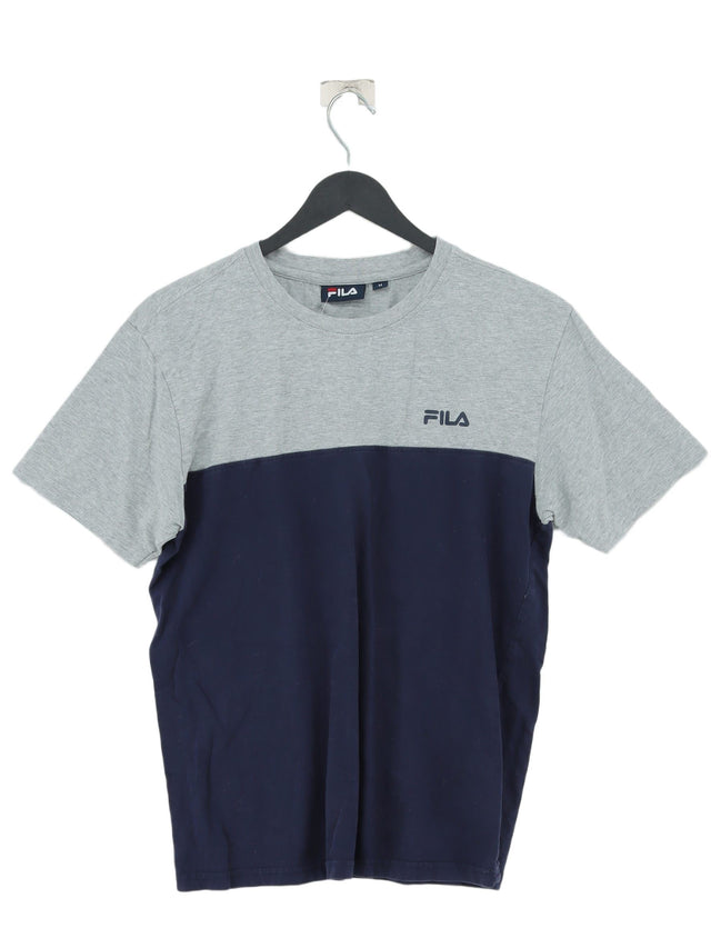 Fila Men's T-Shirt M Blue 100% Cotton