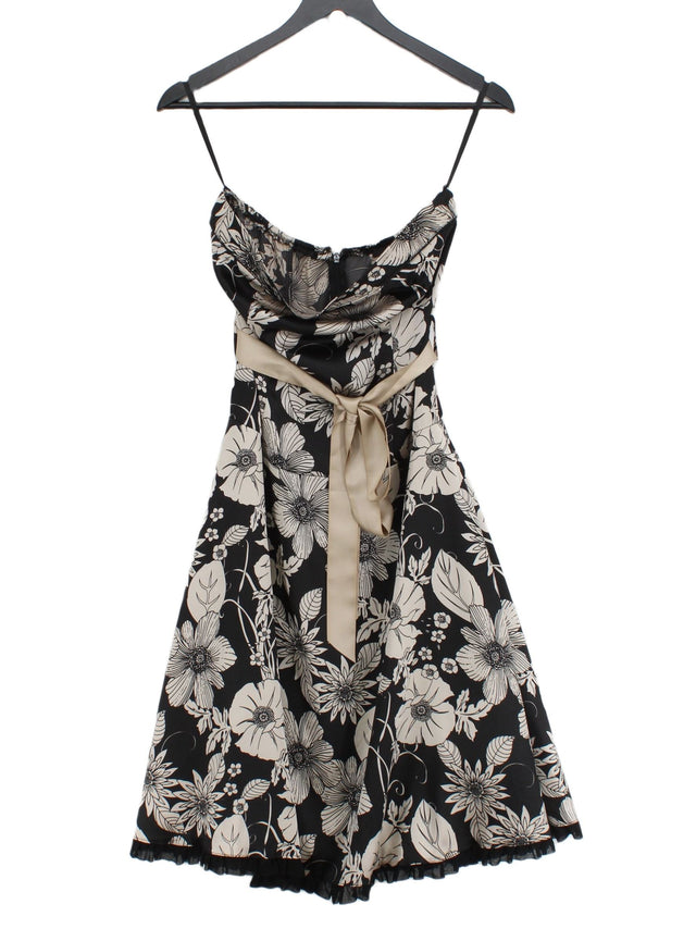 Jane Norman Women's Midi Dress UK 16 Black Elastane with Polyester