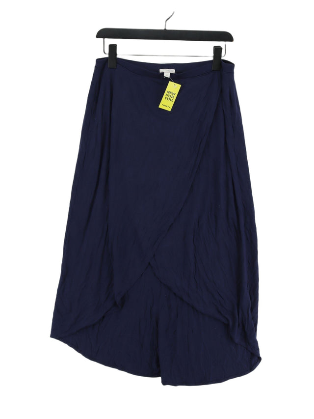 Gap Women's Midi Skirt M Blue 100% Viscose