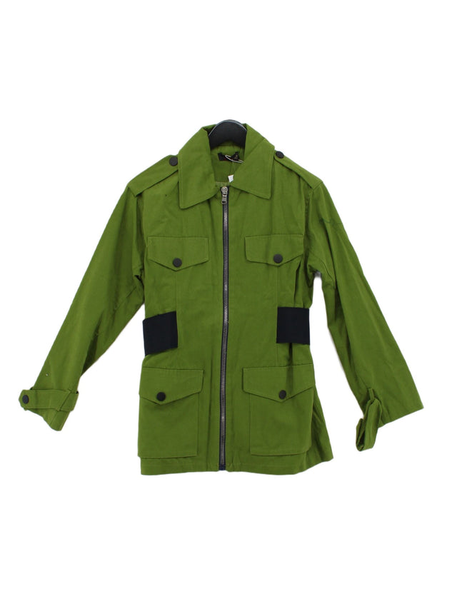 Gdg Actuel Women's Jacket UK 6 Green Cotton with Elastane