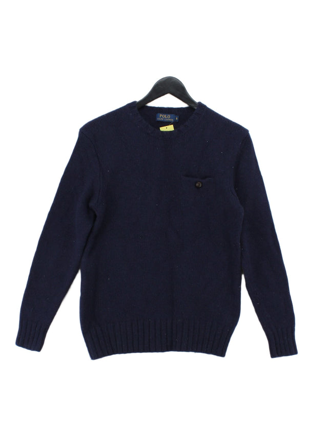 Ralph Lauren Men's Jumper S Blue 100% Wool