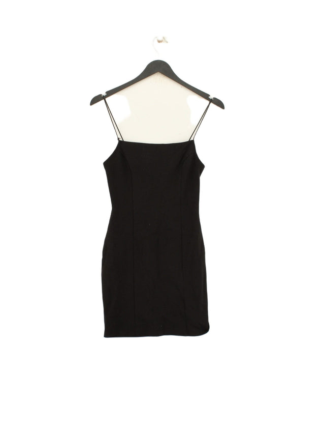 NA-KD Women's Midi Dress XS Black Viscose with Elastane, Polyamide