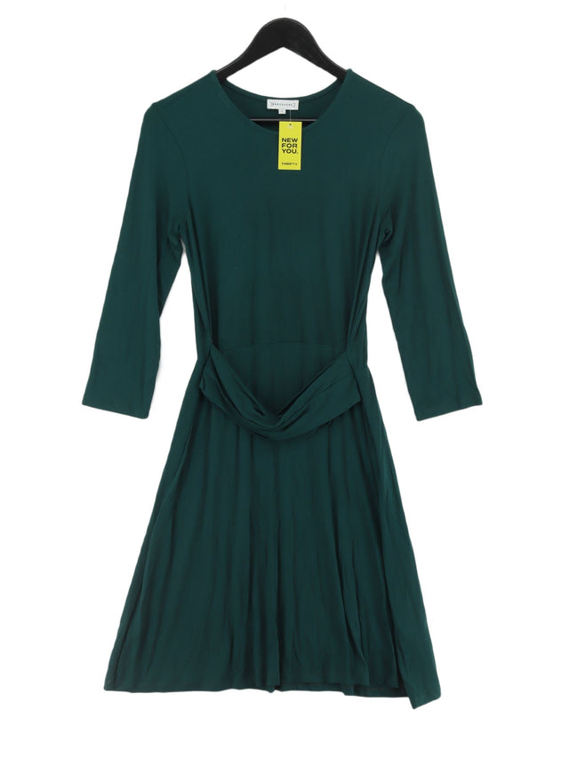 Warehouse Women's Midi Dress UK 8 Green Viscose with Elastane