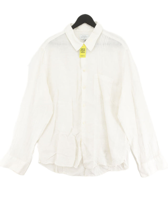 French Connection Women's Shirt XXL White 100% Linen